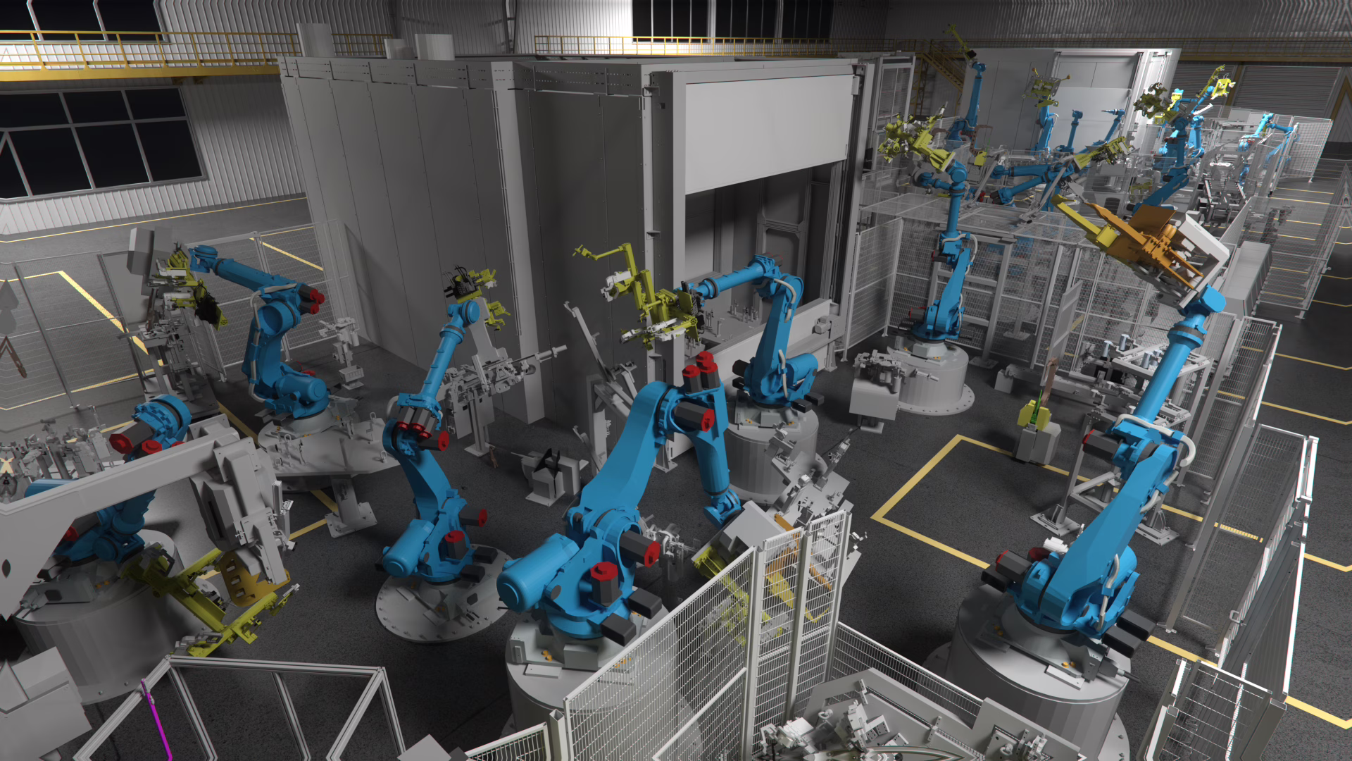 Dynamic 3D model of an automated production process